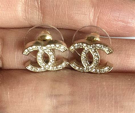 chanel gold.earrings|genuine chanel earrings uk.